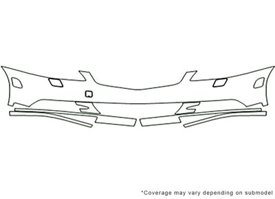 s-class Avery Dennison Clear Bra Bumper Precut PPF Diagram