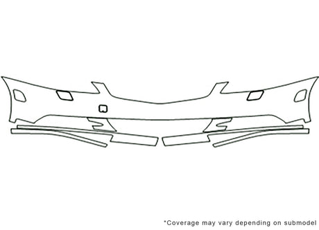 s-class Avery Dennison Clear Bra Bumper Precut PPF Diagram