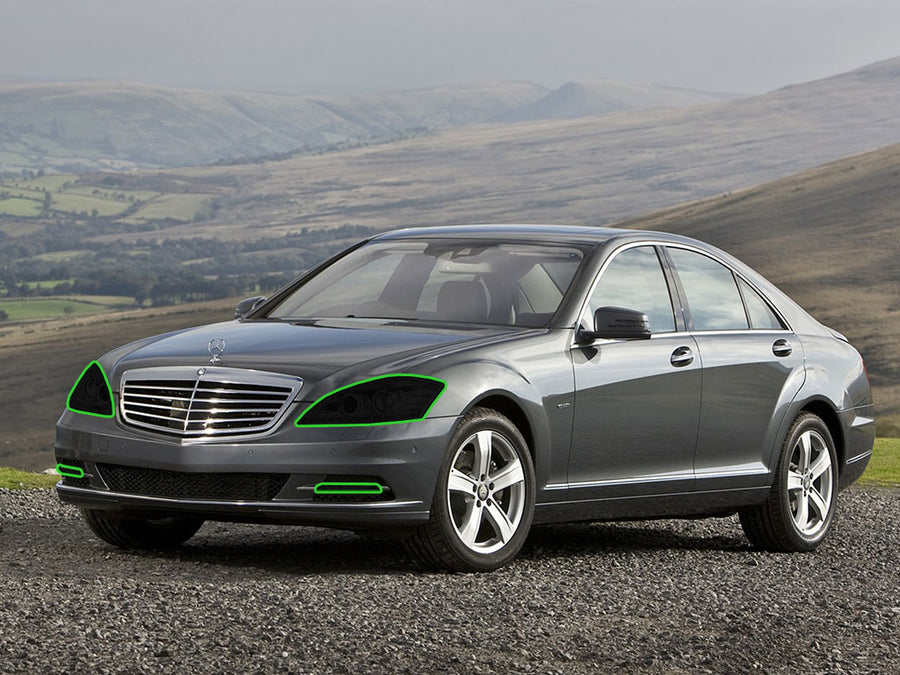 mercedes-benz s-class 2010-2013 (sedan) Headlight Tint Location