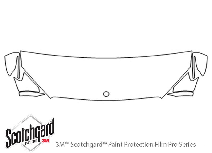 s-class 3M Clear Bra Hood Precut PPF Diagram
