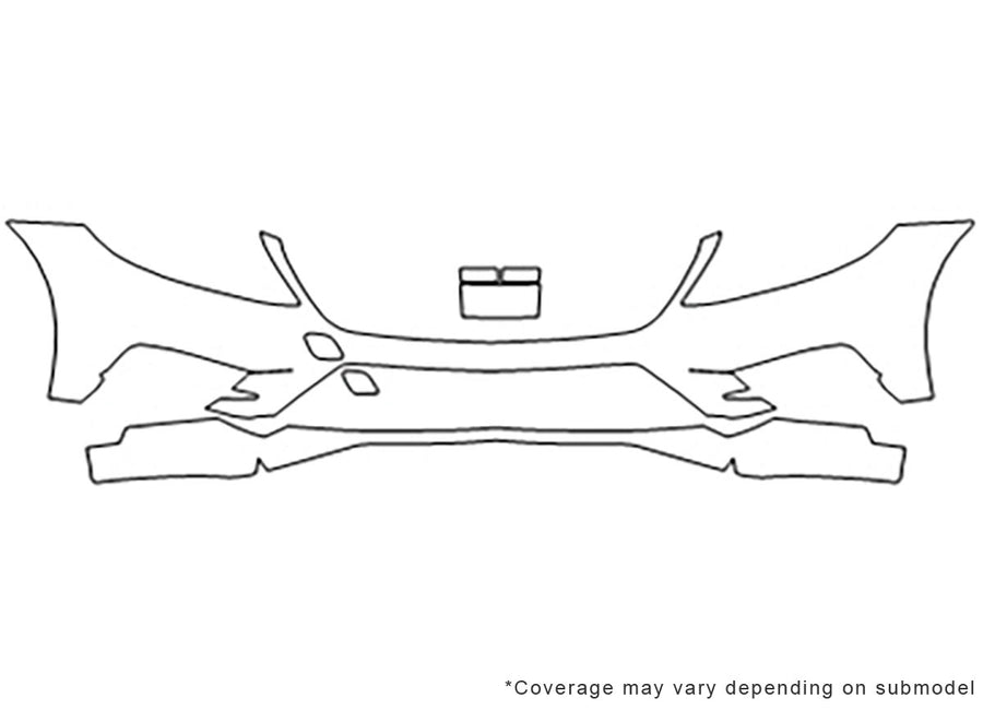 s-class 3M Clear Bra Bumper Precut PPF Diagram