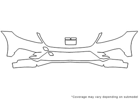 s-class Avery Dennison Clear Bra Bumper Precut PPF Diagram