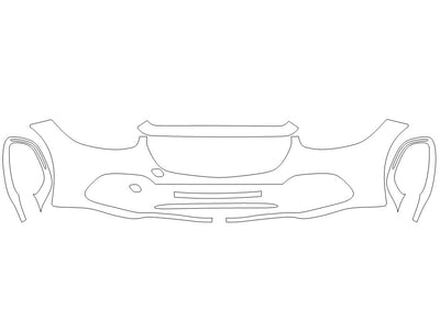 s-class Avery Dennison Clear Bra Bumper Precut PPF Diagram