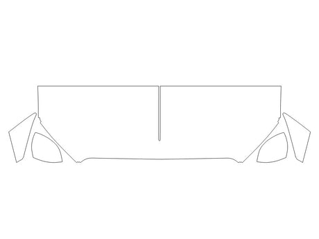 s-class 3M Clear Bra Hood Precut PPF Diagram