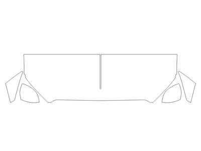 s-class Avery Dennison Clear Bra Hood Precut PPF Diagram
