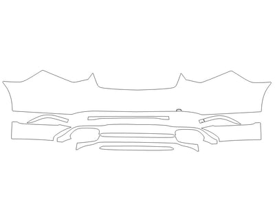 s-class 3M Clear Bra Door Cup Precut PPF Diagram