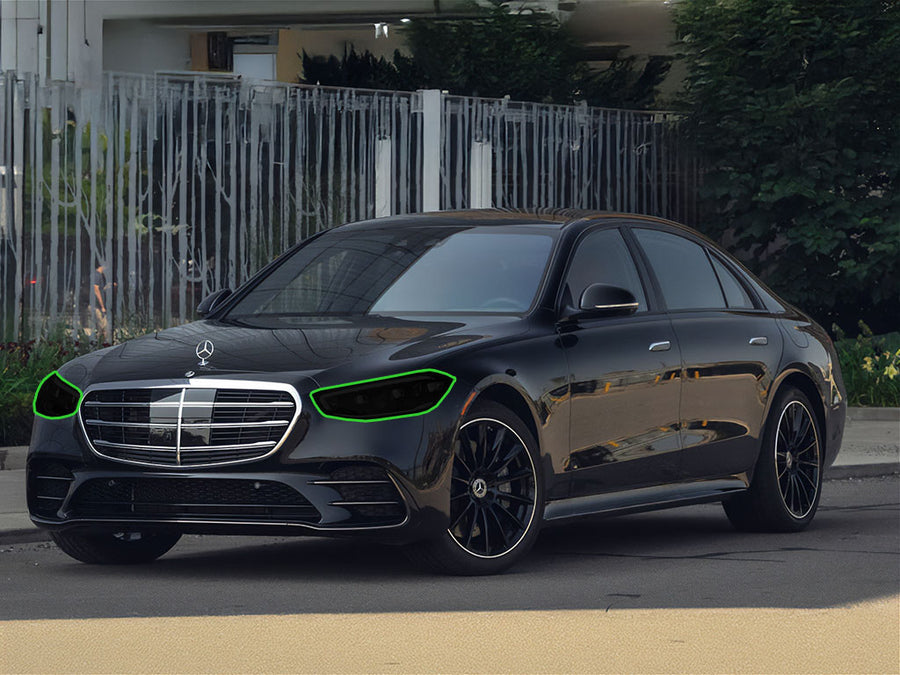 mercedes-benz s-class 2021-2024 (sedan) Headlight Tint Location