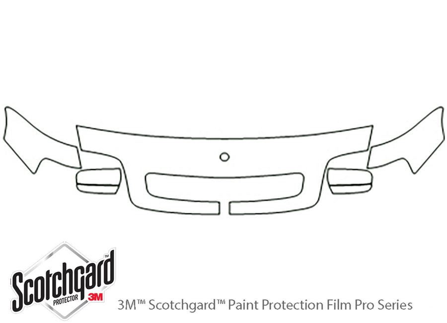 sl-class 3M Clear Bra Hood Precut PPF Diagram