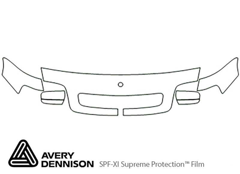 sl-class Avery Dennison Clear Bra Hood Precut PPF Diagram