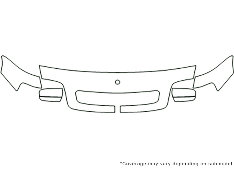 sl-class Avery Dennison Clear Bra Hood Precut PPF Diagram