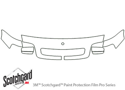 sl-class 3M Clear Bra Hood Precut PPF Diagram