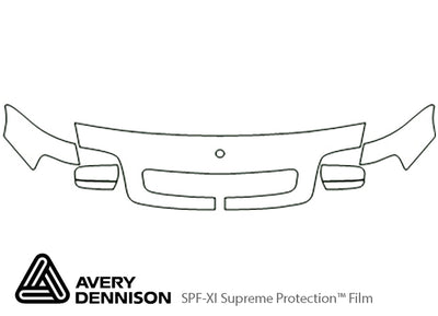 sl-class Avery Dennison Clear Bra Hood Precut PPF Diagram