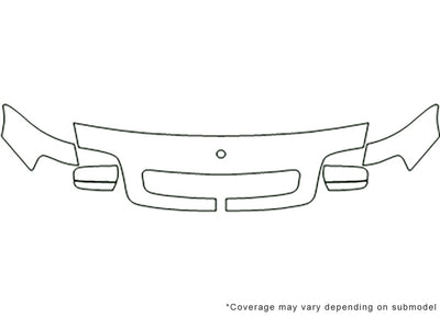sl-class Avery Dennison Clear Bra Hood Precut PPF Diagram