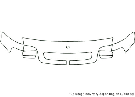 sl-class Avery Dennison Clear Bra Hood Precut PPF Diagram