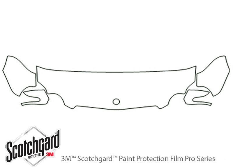 sl-class 3M Clear Bra Hood Precut PPF Diagram