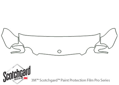 sl-class 3M Clear Bra Hood Precut PPF Diagram
