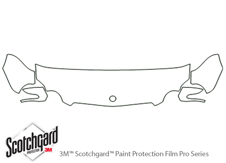 sl-class 3M Clear Bra Hood Precut PPF Diagram