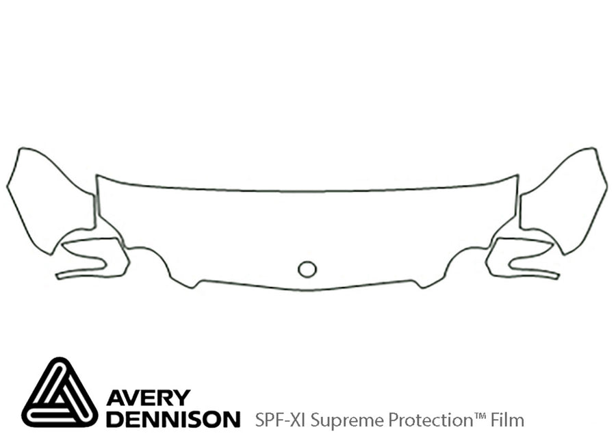 sl-class Avery Dennison Clear Bra Hood Precut PPF Diagram