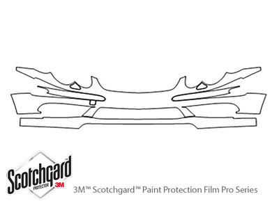 sl-class 3M Clear Bra Bumper Precut PPF Diagram