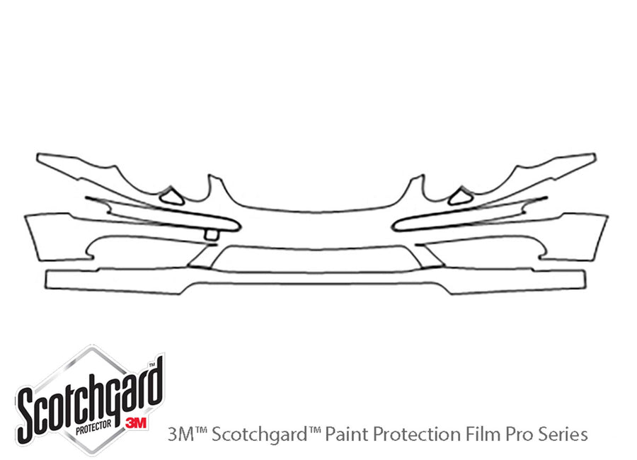 sl-class 3M Clear Bra Bumper Precut PPF Diagram