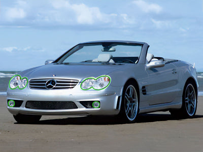 mercedes-benz sl-class 2003-2006 (coupe / convertible) Headlight Protection Installation Location