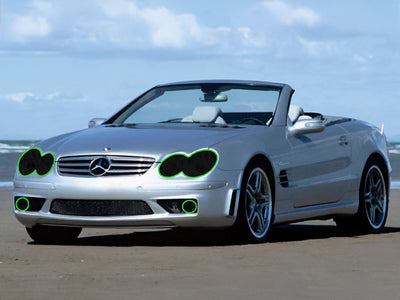 mercedes-benz sl-class 2003-2006 (coupe / convertible) Headlight Tint Location