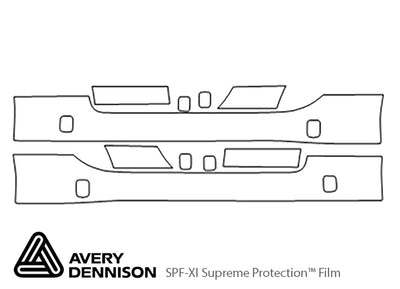 sl-class Avery Dennison Clear Bra Door Cup Precut PPF Diagram