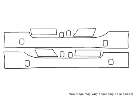 sl-class 3M Clear Bra Door Cup Precut PPF Diagram