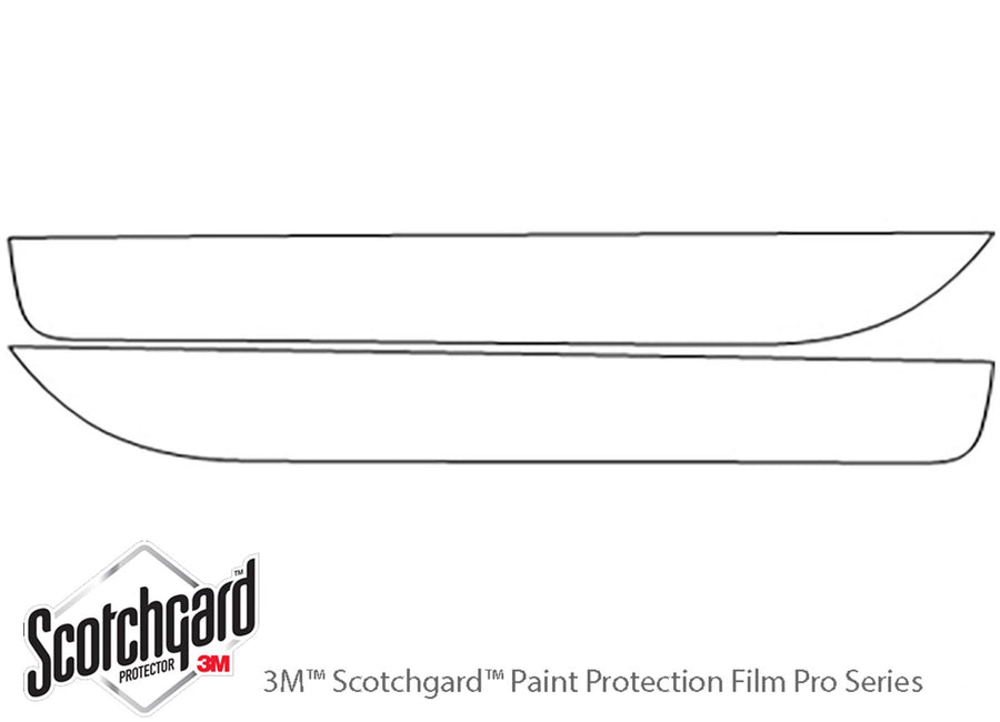 sl-class 3M Clear Bra Door Cup Precut PPF Diagram
