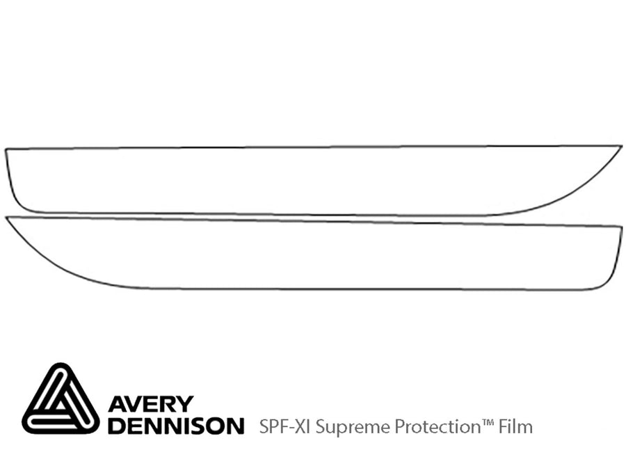 sl-class Avery Dennison Clear Bra Door Cup Precut PPF Diagram