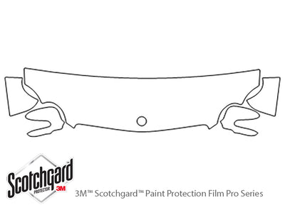 sl-class 3M Clear Bra Hood Precut PPF Diagram