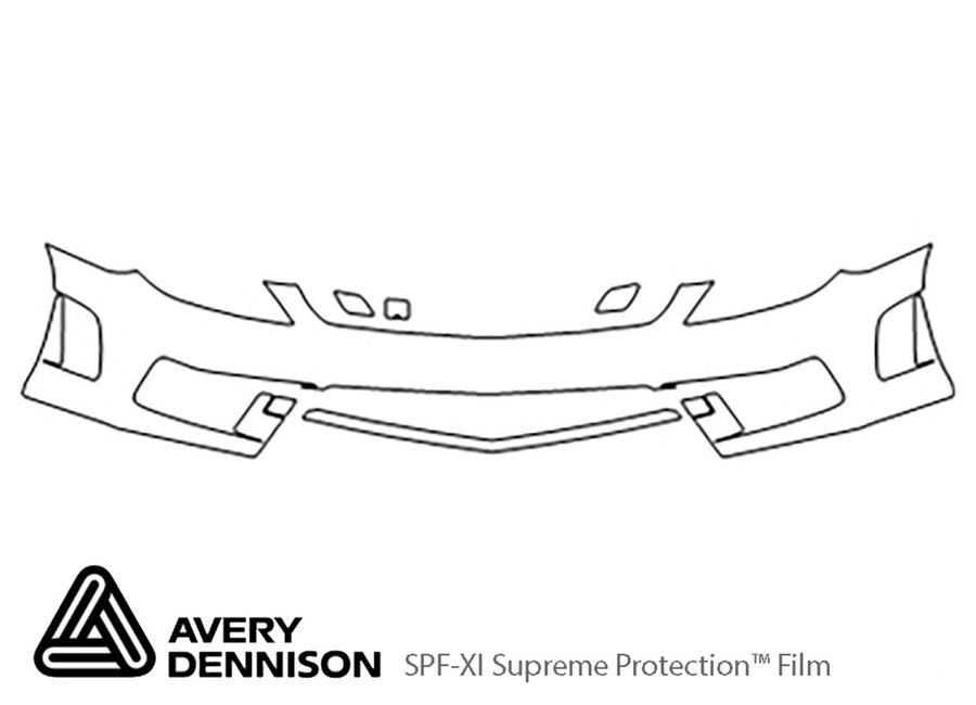 sl-class Avery Dennison Clear Bra Bumper Precut PPF Diagram