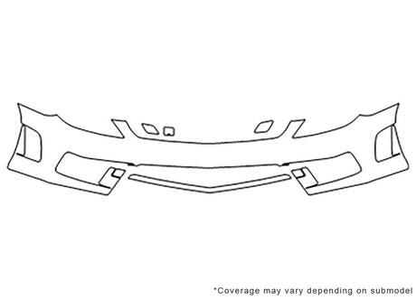 sl-class Avery Dennison Clear Bra Bumper Precut PPF Diagram