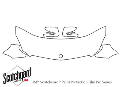 sl-class 3M Clear Bra Hood Precut PPF Diagram