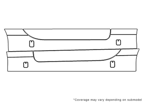 sl-class Avery Dennison Clear Bra Door Cup Precut PPF Diagram