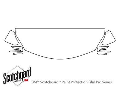 sl-class 3M Clear Bra Hood Precut PPF Diagram