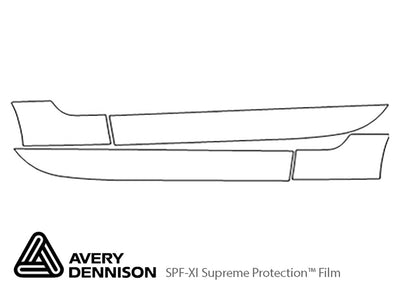 sl-class Avery Dennison Clear Bra Door Cup Precut PPF Diagram