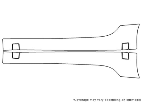 sl-class 3M Clear Bra Door Cup Precut PPF Diagram
