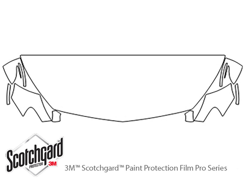 sl-class 3M Clear Bra Hood Precut PPF Diagram
