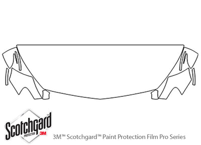 sl-class 3M Clear Bra Hood Precut PPF Diagram