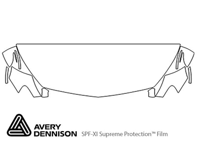 sl-class Avery Dennison Clear Bra Hood Precut PPF Diagram