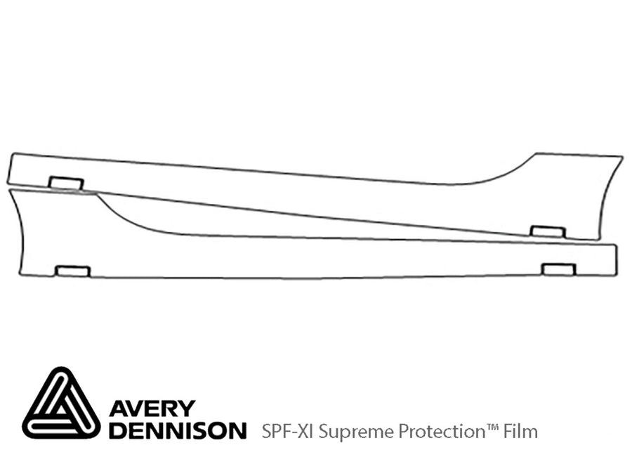 sl-class Avery Dennison Clear Bra Door Cup Precut PPF Diagram