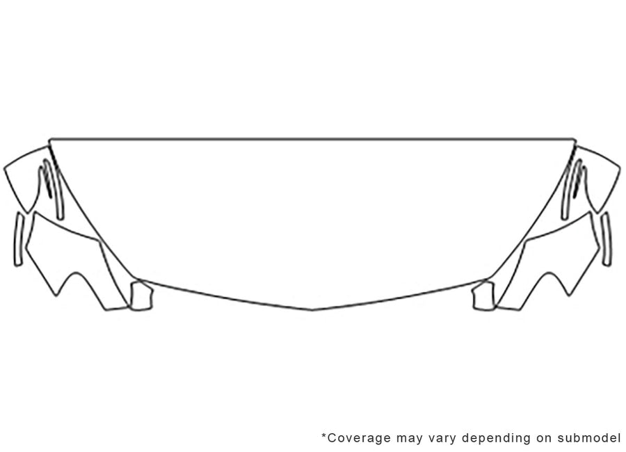 sl-class Avery Dennison Clear Bra Hood Precut PPF Diagram