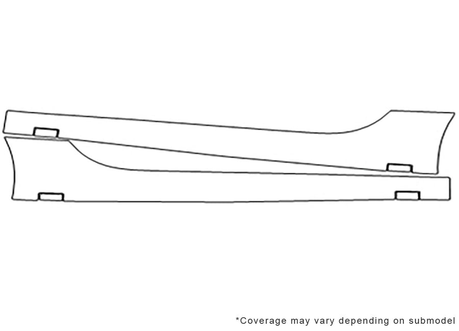 sl-class 3M Clear Bra Door Cup Precut PPF Diagram