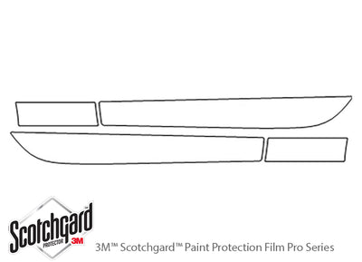 slc-class 3M Clear Bra Door Cup Precut PPF Diagram