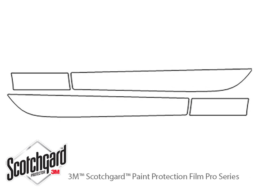 slc-class 3M Clear Bra Door Cup Precut PPF Diagram