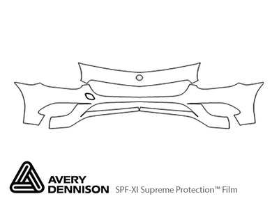 slc-class Avery Dennison Clear Bra Bumper Precut PPF Diagram