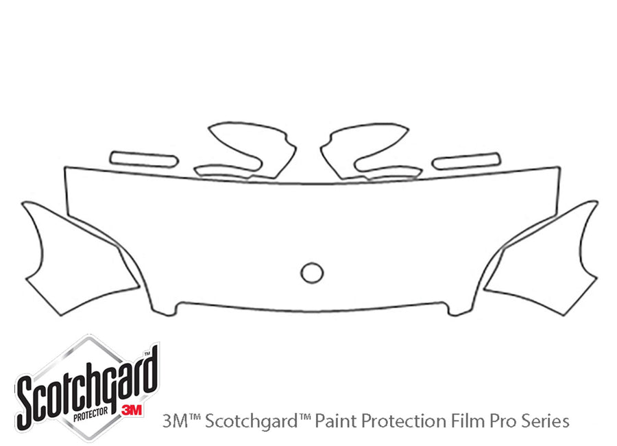 slk-class 3M Clear Bra Hood Precut PPF Diagram