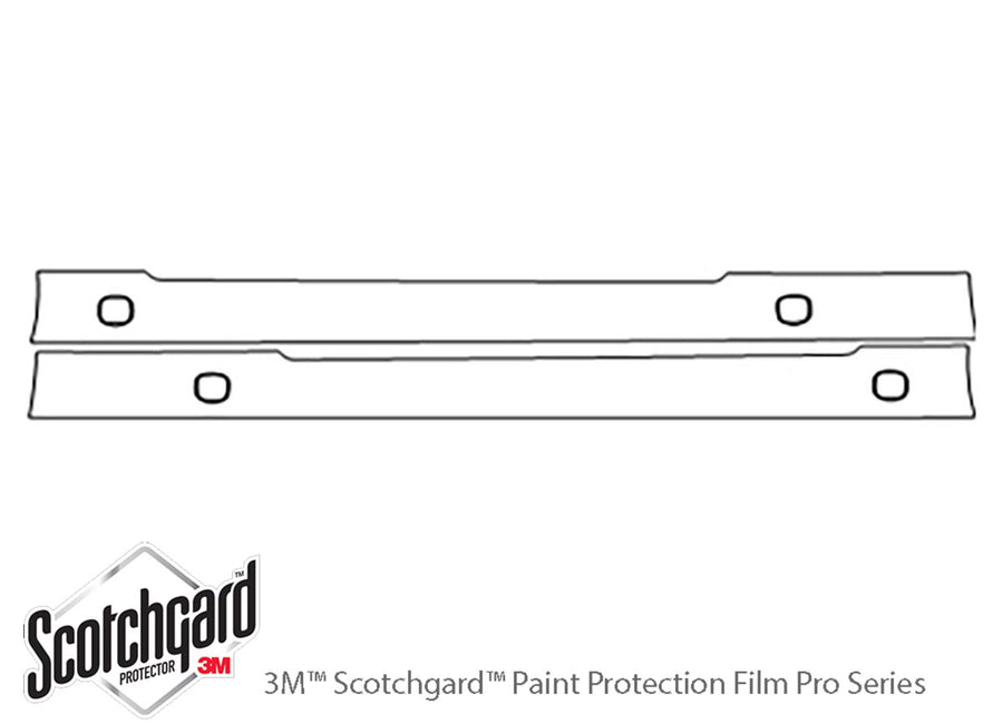 slk-class 3M Clear Bra Door Cup Precut PPF Diagram