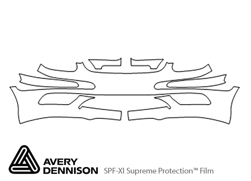 slk-class Avery Dennison Clear Bra Bumper Precut PPF Diagram